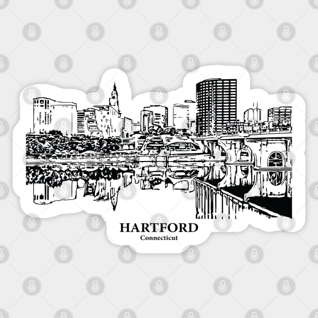 Hartford - Connecticut Sticker by Lakeric